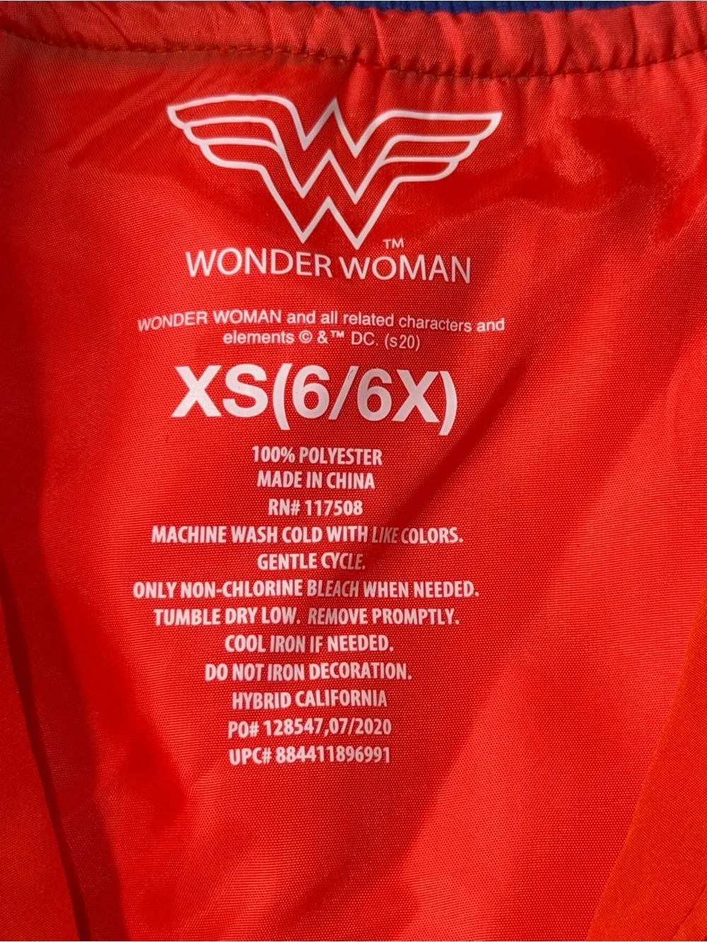 DC Wonder Woman Red and Blue Kids Jacket